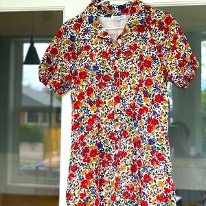 Floral Button Front Dress